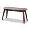 Baxton Studio Easton Light Grey Upholstered Walnut Finished Wood Bench 144-7939 - alternate 3